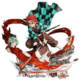 Figurine Collector en Resine Tanjiro vs Gyutaro — Demon Slayer