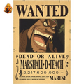 Poster Wanted Barbe Noire — One Piece