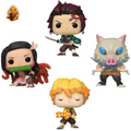 Figurine POP 4 figurines POP Tanjiro, Zenitsu, Nezuko et Inosuke — Demon Slayer