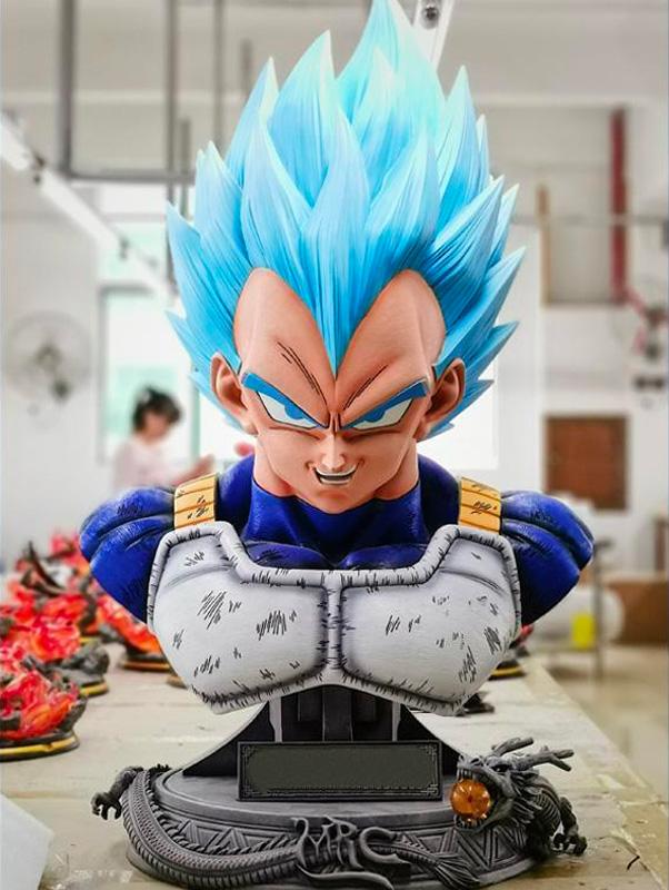 Figura de coleccionista de busto azul de Vegeta