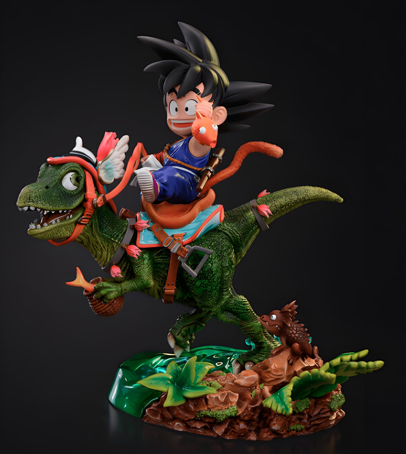 Dragon Ball Goku klein &amp; Dinosaurier-Figur