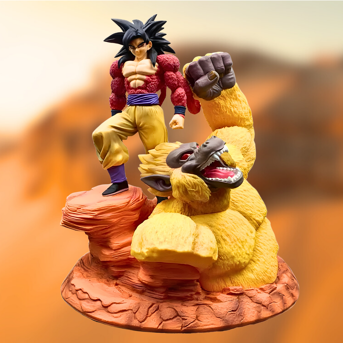 Figura Dragon Ball Goku y Mono Gigante Dorado