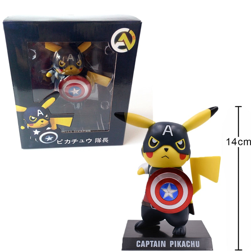 Pikachu-Figur - Captain America