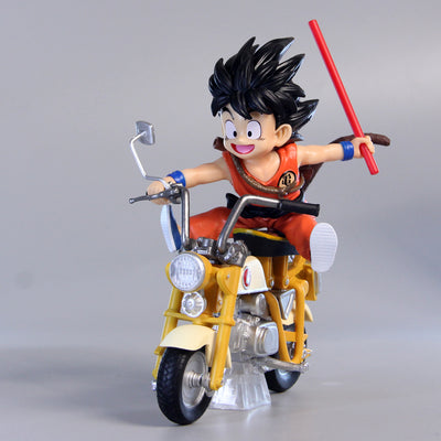 Figur DBZ Goku und Awesome Turtle auf dem Motorrad
