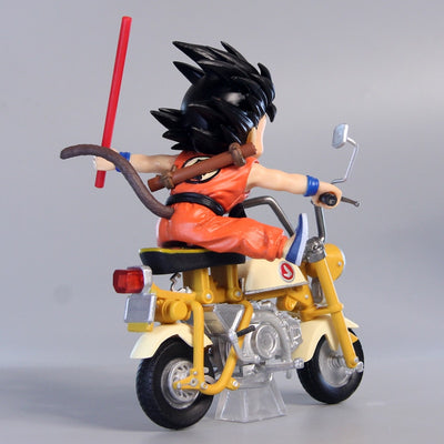 Figur DBZ Goku und Awesome Turtle auf dem Motorrad