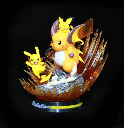 Pichu Pikachu Raichu Deluxe Figur