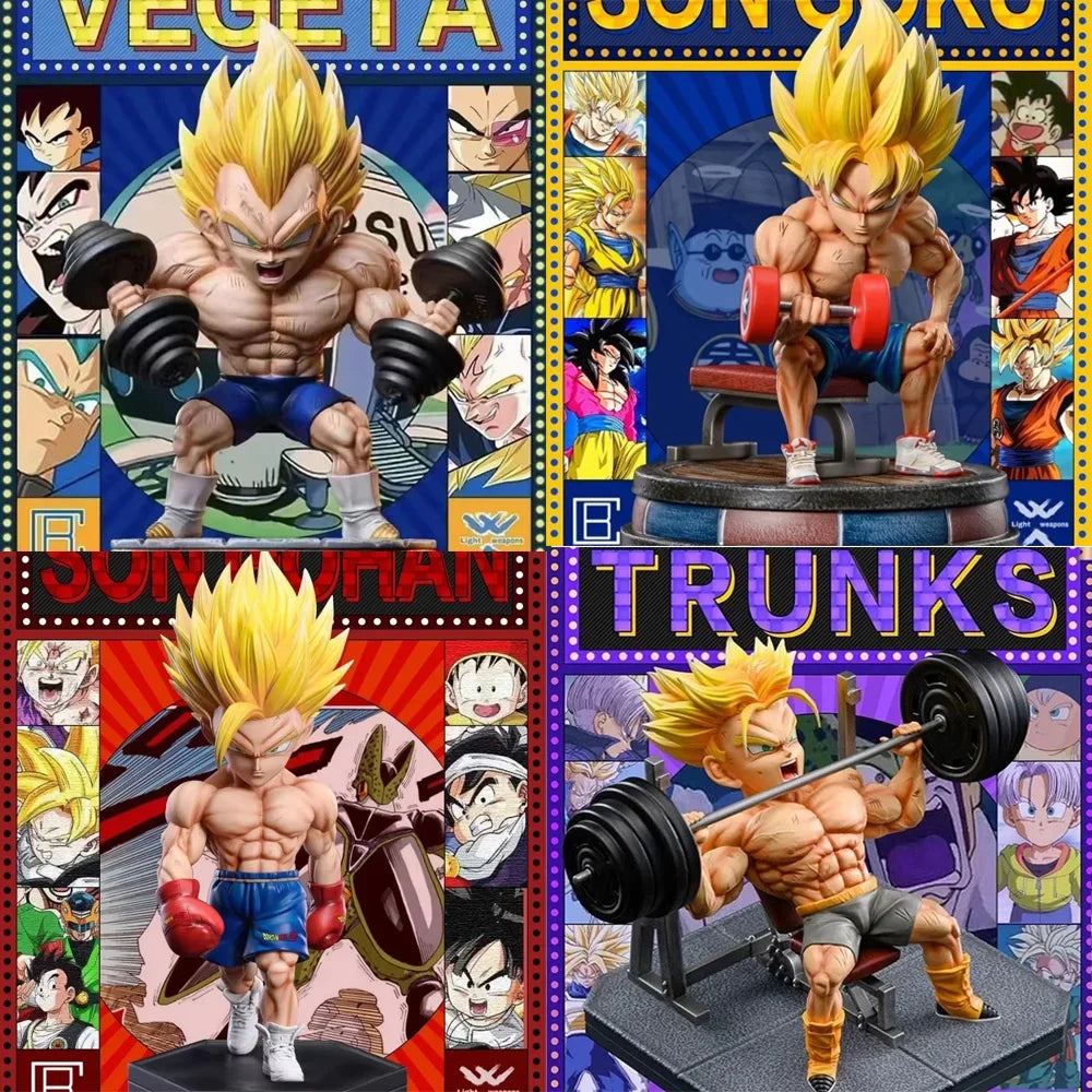 Figura de entrenamiento físico Goku Gohan Vegeta Trunks