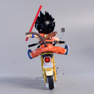 Figurine DBZ goku et Tortue Géniale en Moto