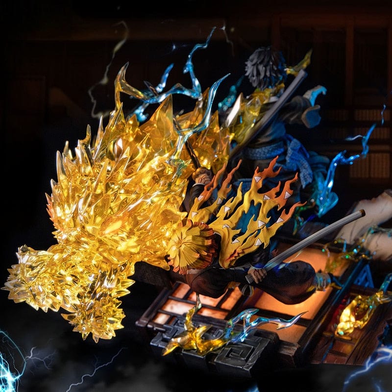 Figurine Collector en Resine Zenitsu vs Kaigaku