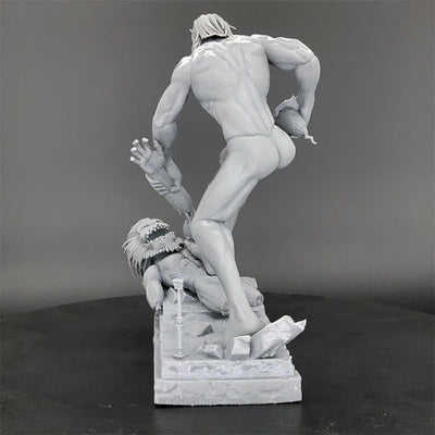 Figurine en résine du Titan Assaillant vs Titan Mâchoire - Attaque des Titans™