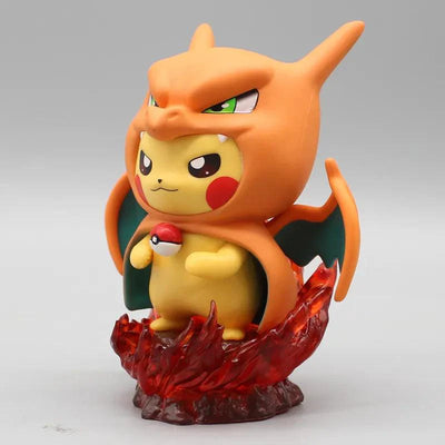 Figura Pokémon - Pikachu Cosplay Gengar y Charizard