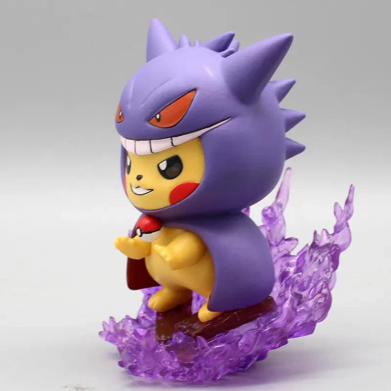 Figura Pokémon - Pikachu Cosplay Gengar y Charizard