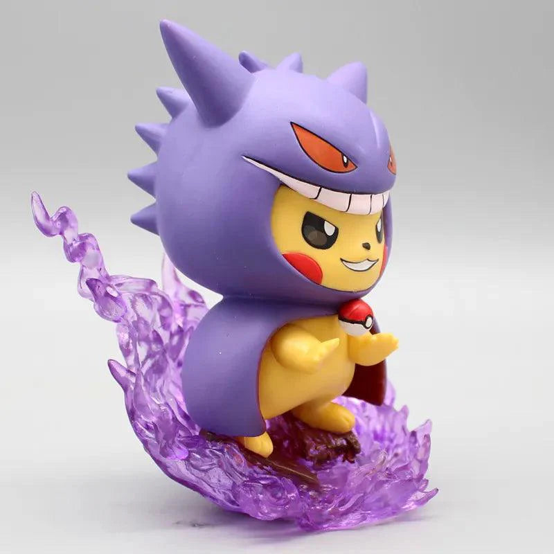 Figura Pokémon - Pikachu Cosplay Gengar y Charizard