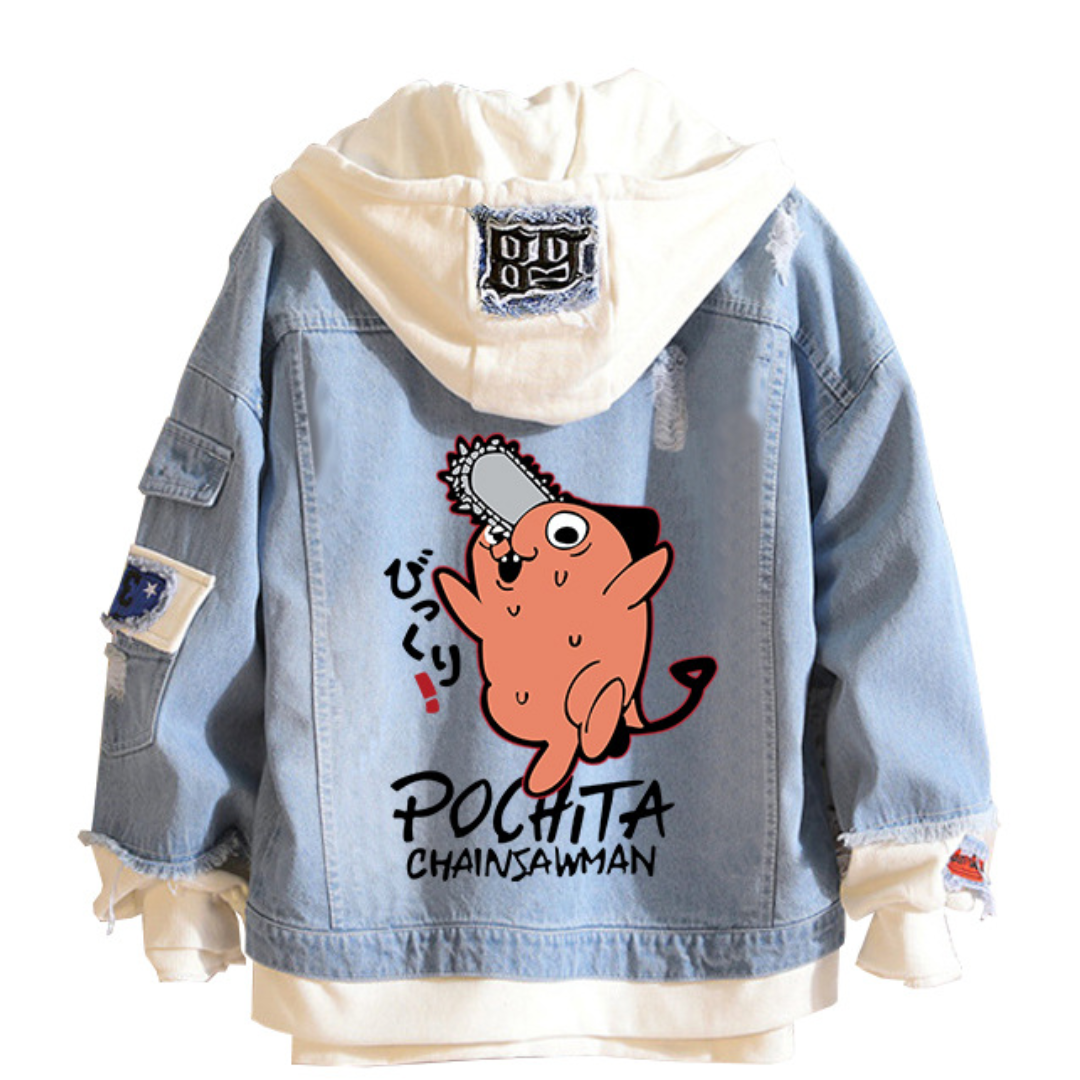 Pochita Jeansjacke – Chainsaw Man™