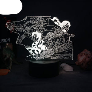 Lampe LED Nezuko et Tanjiro Kamado en mode combat - Demon Slayer™