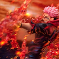Figurine Ryomen Sukuna / Yuji Itadori | Effets de Flammes et Base Volcanique — Jujutsu Kaisen