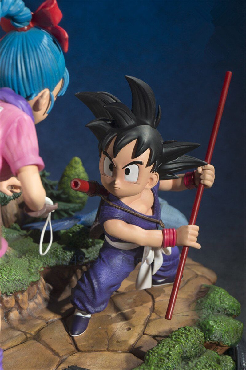 Kleine Sammlerfigur von Bulma und Goku