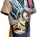 Figurine T shirt Goku Bleu vs Goku Rose — Dragon Ball Z