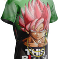 Figurine Goku T shirt noir SSJ rose — Dragon Ball Z