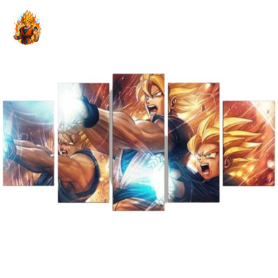 Peinture du Kamehameha père-fils - Dragon Ball Z-Ma boutique