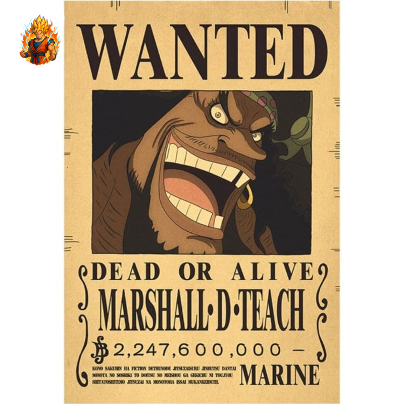 Affiche Recherché Barbe Noire - One Piece-Ma boutique