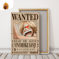 Poster Wanted Wanted Vinsmoke Sanji — One Piece
