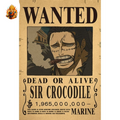 Poster Wanted Crocodile — One Piece
