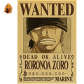 Poster Wanted Roronoa Zoro — One Piece