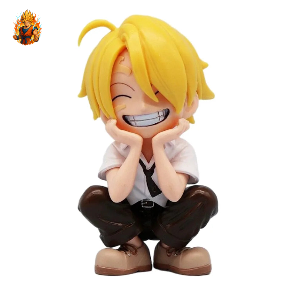 Figurine de Sanji de One Piece avec un rire mignon