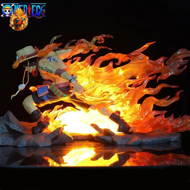 One Piece Portgas D Ace Figurine LED