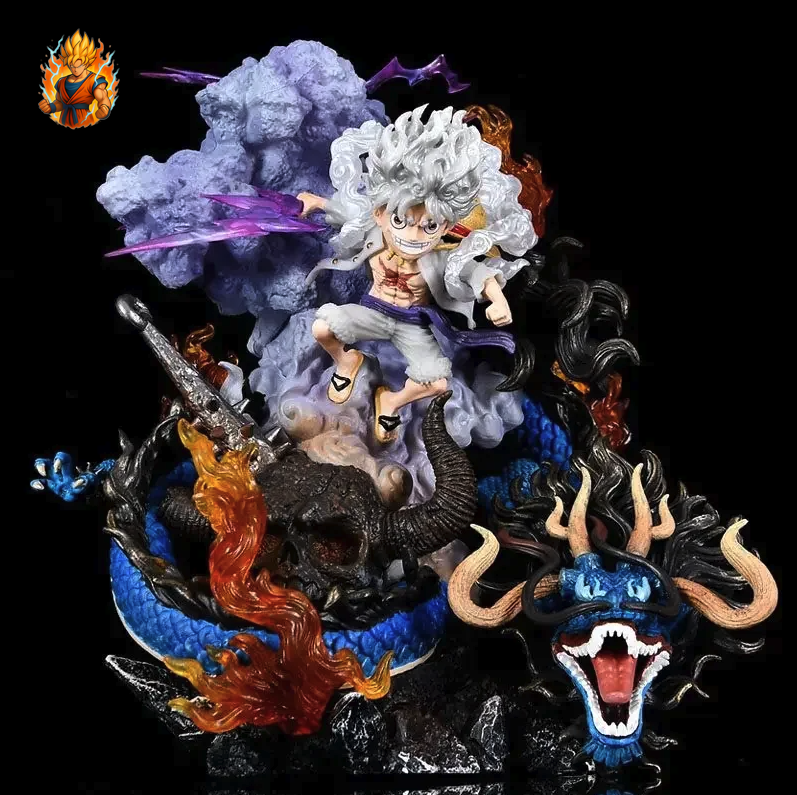 Figurine One Piece Luffy vs Kaido Dragon