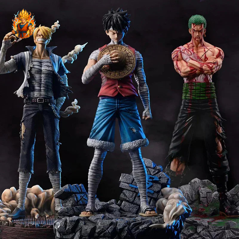 Figurines One Piece Zoro, Luffy, Sanji