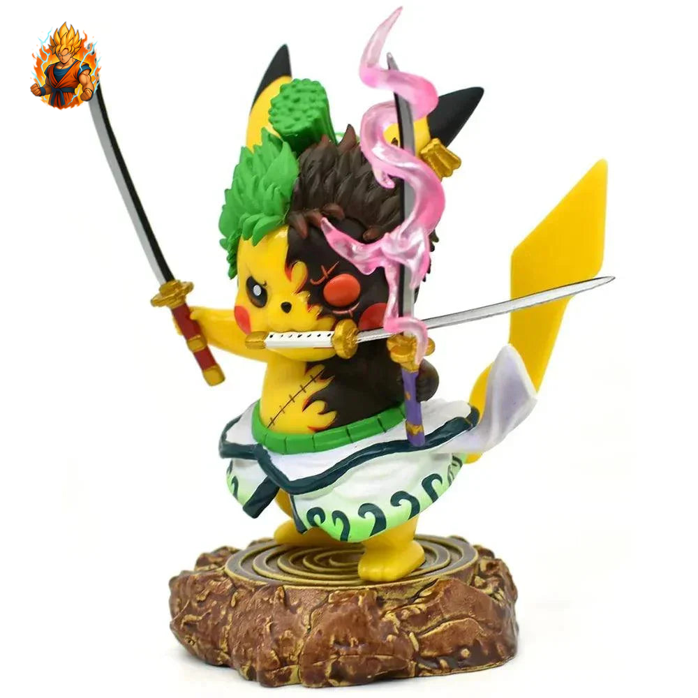 , mais en anglais Cependant, il contient des noms propres qui sont universels Une traduction possible pourrait être Figurine de cosplay de Pokémon One Piece Lorenor Zorro