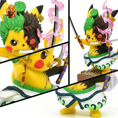 , mais en anglais Cependant, il contient des noms propres qui sont universels Une traduction possible pourrait être Figurine de cosplay de Pokémon One Piece Lorenor Zorro