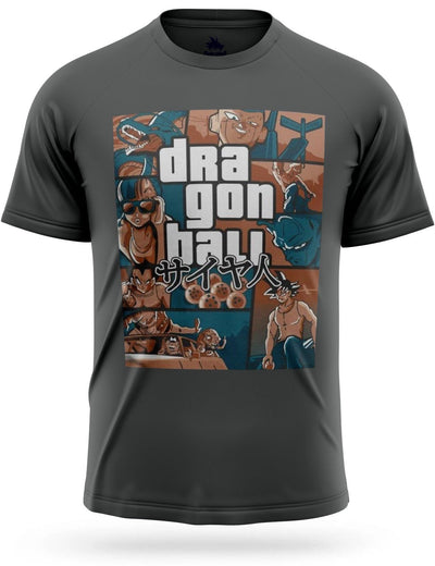 Camiseta Dragon Ball Z Grand Theft Auto (GTA)