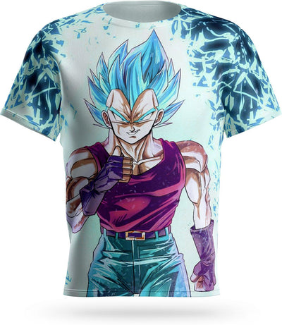 Dragon Ball Super Vegeta SSJ Blaues T-Shirt