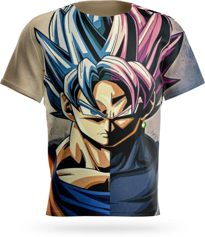 T-Shirt Dragon Ball Super Goku Blue vs Goku Rosé