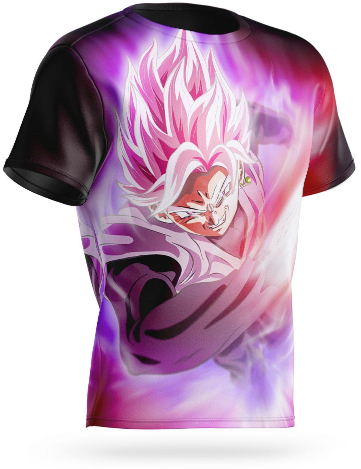 Dragon Ball Super Goku Camiseta Combat Negra Rosa