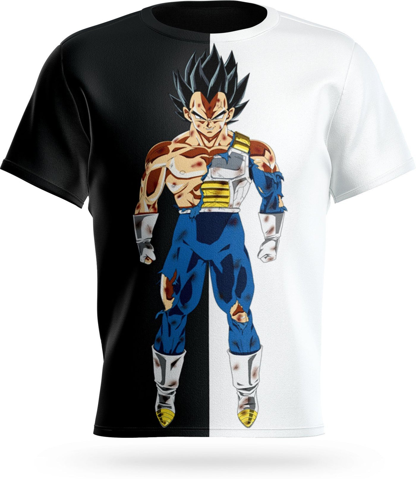 T-Shirt Dragon Ball Vegeta Noir & Blanc